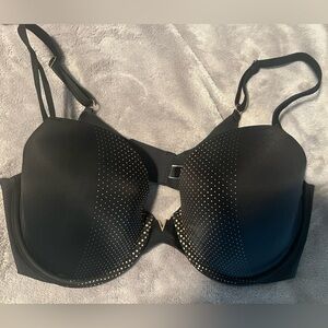 Victoria Secret Very Sexy Black Bra with Gold Polka Dots